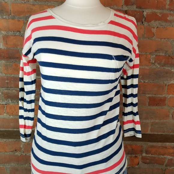 Madewell Tops - Madewell Womens Knit Top Nautical Stripes IvoryNav